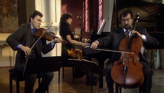 NEW! Elena Bashkirova, Maxim Vengerov, and Boris Pergamenschikow perform Brahms' trios (II/III)
