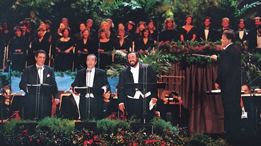 El concierto legendario de los Tres Tenores: José Carreras, Plácido Domingo y Luciano Pavarotti — Con Zubin Mehta