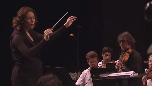 Alondra de la Parra conducts the Verbier Festival Music Camp Orchestra's first concert – With Yuri Bashmet
