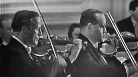 Yehudi Menuhin et David Oïstrakh dans le Double concerto pour violon de Bach